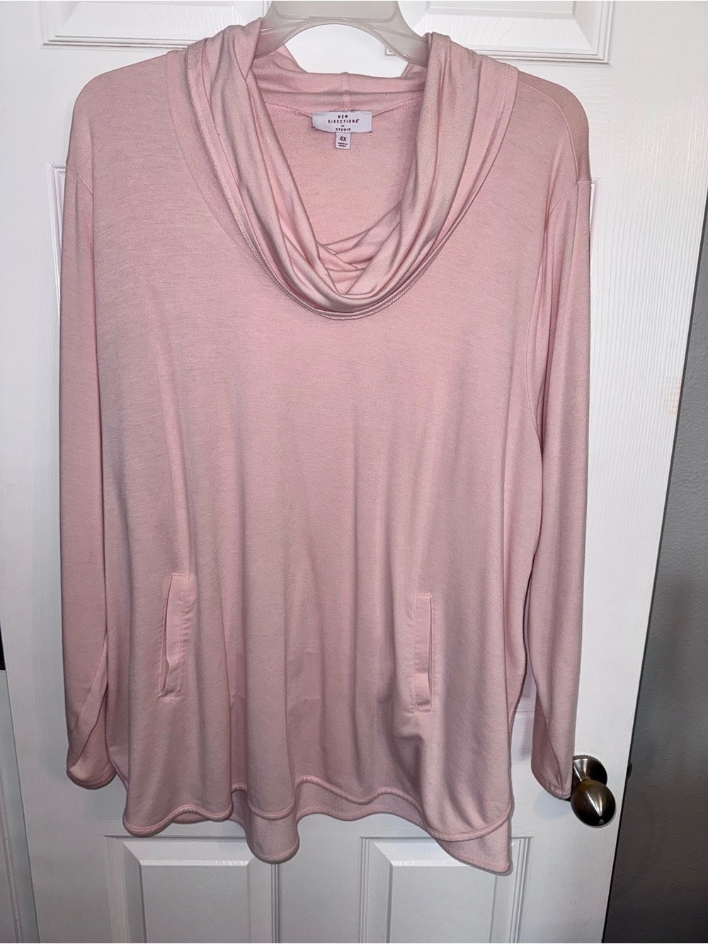 new directions Soft Pink Cowl Neck Pullover